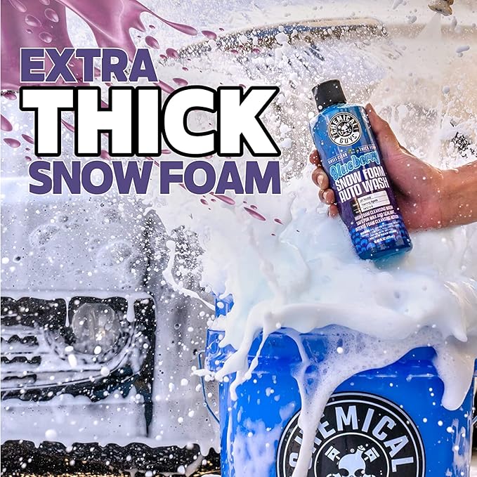 CWS21664 Blueberry Snow Foam Car Wash Soap (Works with Foam Cannons, Foam Guns or Bucket Washes), Safe for Cars, Trucks, SUVs, Jeeps, Motorcycles, RVs & More, 64 fl. Oz