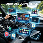 Upgraded Wireless CarPlay Adapter | Broader Compatibility & Reliable Connection, Supports iPhone & Android Phones, Compact Size for Stable CarPlay & Android Auto Linkage