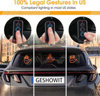 Car Accessories for Men, Car Finger Light with Remote - Give The Bird & Wave & Love to Drivers - Truck Accessories, Finger Flicker LED Hand Gesture Signs, Ideal Gift for Men and Women