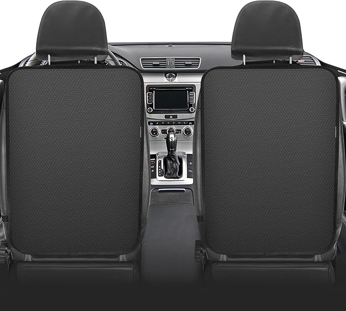 Kick Mats Back Seat Protector, Waterproof Oxford Seat Back Protector, Car Seat Back Protector for Kids, Back of Seat Protector for Kids Feet Car Seat (Black A -2pc)
