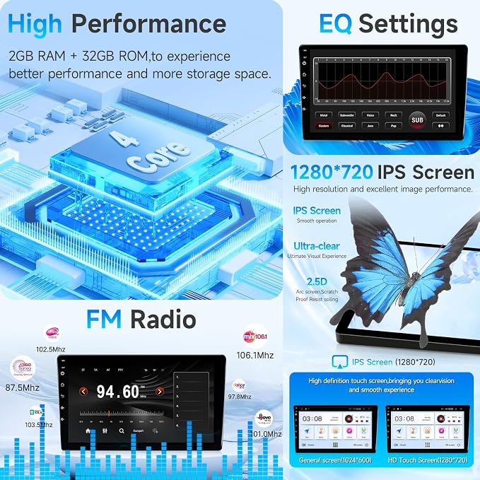 Android12 Car Stereo for Toyota Prius 2010-2015 Stereo with Wireless CarPlay Android Auto, 9'' Touch Screen Compatible with JBL & Large Screen BT GPS Navi WiFi Backup Camera MIC 2+32G
