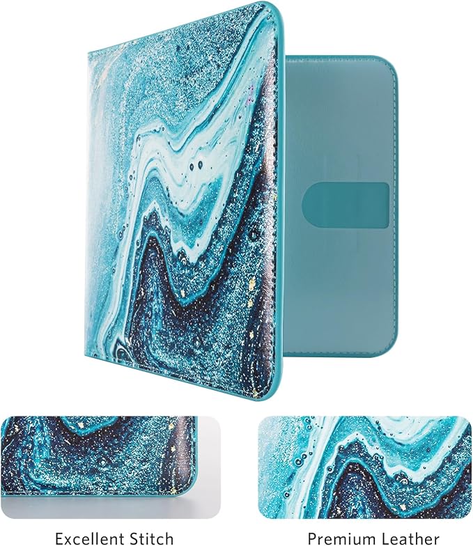 CoBak Car Registration and Insurance Holder - Small and Lightweight Vehicle Glove Box Car Organizer, Auto Truck Comparment Accessories Case for Essential Document, Driver License (Marble)