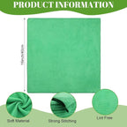 140 Pcs Microfiber Cleaning Cloths for Cars Ultra Absorbent Car Towels Drying Reusable Cleaning Supplies House Kitchen Window Microfiber Towel (Green,16 x 16 Inch)
