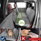 XL Back Seat Extender for Dogs, Gray – As Seen on Shark Tank – Flat Bridge Platform for Full-Size Trucks, Stable Base, 400lb Support, Waterproof – Rigid Back Seat Cover for Dogs