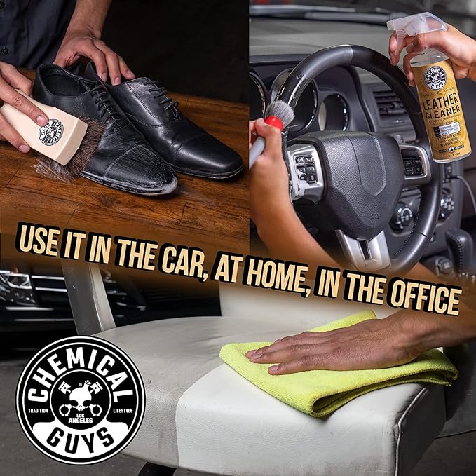 SPI_109_16TI Leather Cleaner and Conditioner Complete Leather Care Kit (16 fl oz) + SPI22016 Total Interior Cleaner & Protectant, (16 fl oz) 3 Items
