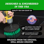 Green Kitchen Set – Drill Powered Cleaning Tools for Stainless Steel Sink, Copper Sink, Stove Top, Oven, Air Fryer & Cabinets – Must-Have Kitchen Accessories for Fast Cleaning
