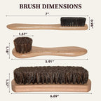 Horsehair Detailing Brush Set – Professional 3‑Piece Leather Cleaning & Care Kit for Bags, Shoes, Accessories, Upholstery & More – Soft, Scratch‑Free Natural Horsehair Brushes