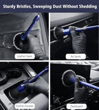 Car Detailing Brush Set, 3PCS Ultra Soft and Thick No Scratch Detail Brush for Car Dashboard Air Vents Leather Seat Dusting and Cleaning, Auto Interior Exterior Detail Brushes Car Detailing