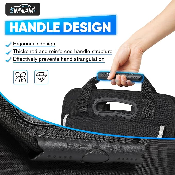 Large Car Trunk Organizer - with 5 Compartments Trunk Organizers and Storage SUV, Reinforced Handle, Securing Straps, Trunk Organizer Available for Car, SUV, Truck, Minivan