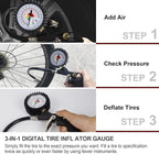 Heavy Duty Air Compressor Accessory Kit, Air Blow Gun and Air Hose Fittings, 1/4" NPT Air Tool Kit with 100 PSI Tire Inflator Gauge