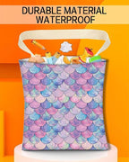 Car Trash Can, Durable Hanging Car Trash Garbage Bag, Cute Automotive Garbage Cans Organizer, Colorful Mermaid Fish Scales