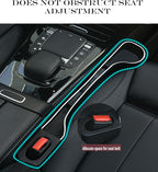 Car Seat Gap Filler Organizer- Upgrade Car Side Seat Gap Filler with Cup Holder and Phone Holder- Car Seat Gap Organizer for Prevent Falling-Seat Gap Storage 2 Pack (2, Black)