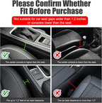 Car Seat Gap Filler Organizer, Universal Premium Leather Car Gap Filler with Card Slots for Front Seat Between Car Seat and Console Hold Phone, Sunglasses, Keys, fit for Car Suv Truck (2)