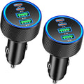 Car Charger USB C, 2Pack 4-Port 90W Dual USB-C&USB-A Car Power Cigarette Lighter Adapter PD/QC3.0 Type C Fast Car Charging for iPhone 17 17 Pro Max 16 15 14 13 12 11/Galaxy S26 S25/Pixel/iPad