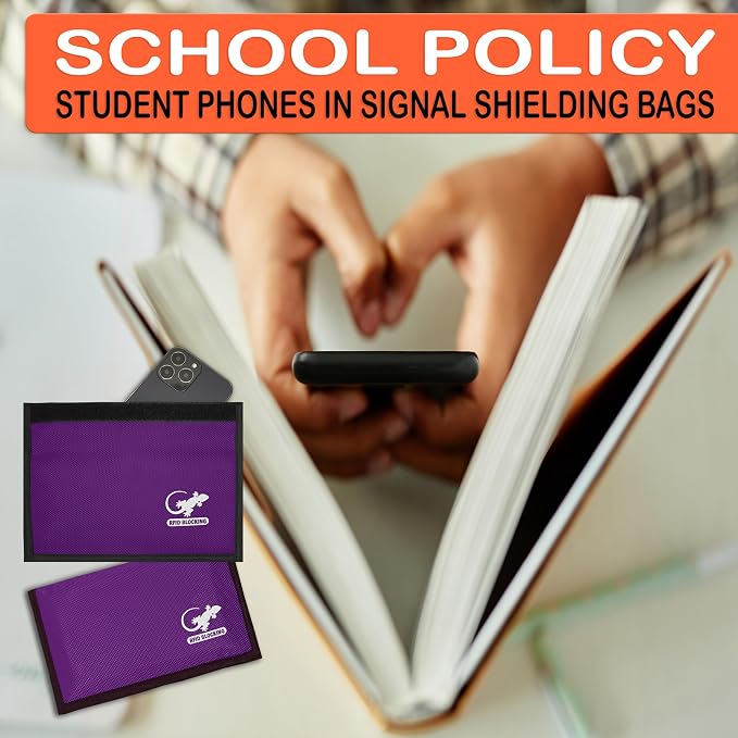 Faraday Bag for Phones, Key Fobs & RFID Cards – Shielding Privacy Pouch for Personal Device Storage, Travel-Friendly RFID Blocking Sleeve Accessory - PURPLE