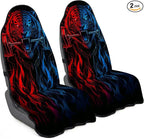 Car Seat Towel Cover 2 Pack for Front Seats, Sweat Absorbent Car Seat Protector with Non-Slip Backing, Waterproof Towel Car Seat Covers for Runners, Gym, Swimming, Beach, Pets, Tiger Strength