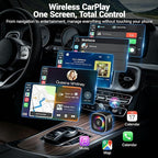 Wireless CarPlay Adapter & GPS Tracker, 2-in-1 Mini USB Dongle with Fast Auto Reconnect CarPlay Wireless Adapter, Plug and Play for OEM Factory Wired CarPlay Vehicles