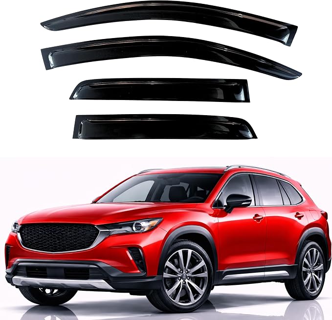 KPY Rain Guards Fit for 2023-2026 Mazda CX-50, Out-Channel Window Visors Vent Wind Deflectors 4PC, Car Accessories for 23-26 Mazda CX50