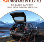 Car Trunk Organizer SUV, 84L SUV Trunk Organizer – Waterproof Foldable Modular Trunk Organizer with Mesh Pockets, Non-Slip Base, Black - M313