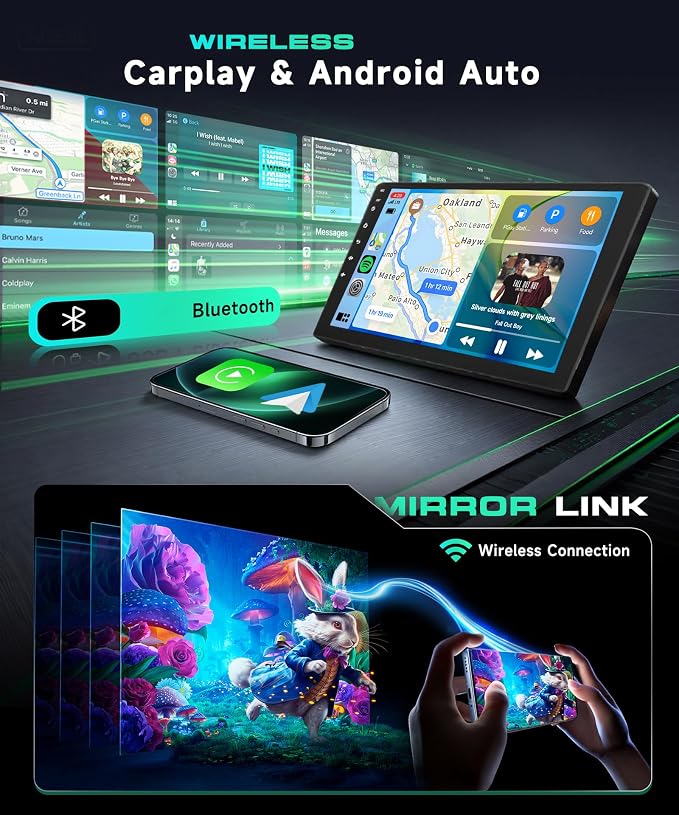 8 Core 6GB+128GB Android 15 Car Stereo for Honda Civic 2006-2011, 10.1" Touchscreen Radio with Wireless CarPlay Android Auto, GPS 5G WiFi Bluetooth DSP SWC Backup Camera