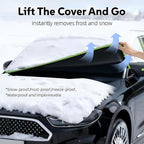 Windshield Snow Cover - Car Windshield Cover for Ice and Snow,Automotive Magnetic Windshield Frost Cover with Side Window and Mirror Protector for Winter Use
