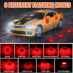 16 Pack LED Road Emergency Roadside Lights Flashing Safety Warning Kit Beacon Magnet Hook Vehicle Boat Truck Disc Magnetic Flash Cars Security Driveway Automotive Strobe