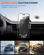 Car Phone Holder Mount for Dashboard & Windshield, Hands-Free Cell Phone Holder for Car, Compatible with iPhone Samsung All Phones, Ideal for Delivery & Uber Drivers, Fleet Vehicles