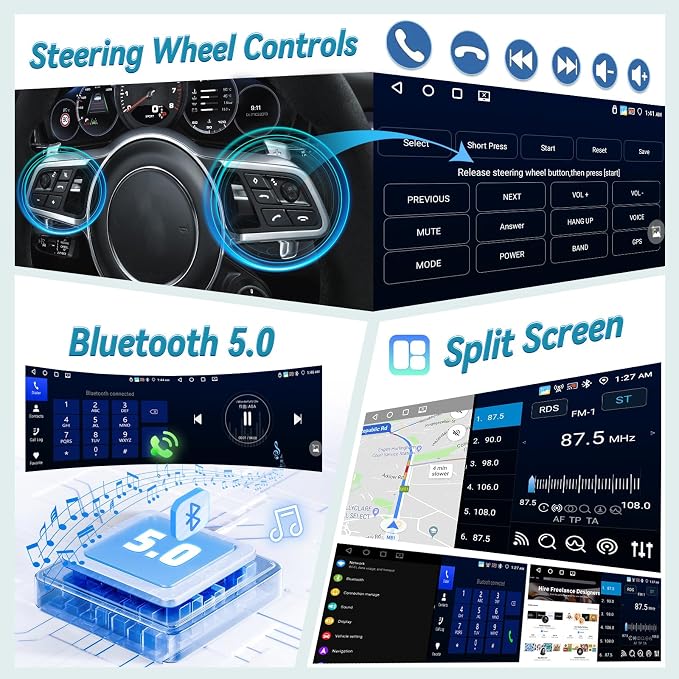 4G+64G 9 inch Radio for BMW X3 2004-2012 Android Touch Screen Car Stereo | Wireless Carplay/Android Auto/32 EQ Audio/1280 * 720 Screen/SWC/Bluetooth