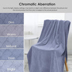 Microfiber Bath Towels, Ultra Soft, Super Absorbent, Fast Drying, No Fading, Large Body Towel Set for Shower, Gym, Sauna, Sport, Travel, Fitness, SPA,Yoga (Coral Fleece Blue, 30 in x 60 in)