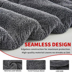 Wasal Car Drying Towel, 24" x 36" XL | 1300 GSM Microfiber, Edgeless Twisted Loop Design, 70/30 Blend, Super-Fast Drying, Streak Free
