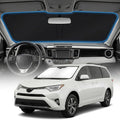 for Toyota Sienna Sun Shade Windshield Cover - Custom Fit Sienna Accessories 2011-2020 Sunshade Foldable UV Protection & Heat Shield Sun Visor Accessories
