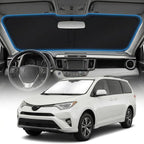for Toyota Sienna Sun Shade Windshield Cover - Custom Fit Sienna Accessories 2011-2020 Sunshade Foldable UV Protection & Heat Shield Sun Visor Accessories