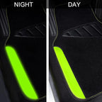 Fluorescent Leather & Waterproof Car Carpet Floor Mats, Universal Car Mats Fit for SUV,Vans,sedans, Trucks,Set of 4pcs Car Carpet with Anti-Slip nibbs Driver Heel Pad (Black Green Lime)