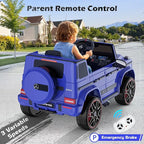 Licensed Mercedes-Benz G63 Car for Kids, 12V 7AH Ride on Car w/Parent Remote Control, LED Headlights, Music Player & Horn, Soft Start, Low Battery Prompt, Kids Electric Car, Blue