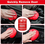 Windshield Cleaner Tool, 17Pcs Red Car Interior Cleaning Kit, Car Detailing Kit Interior Cleaner, Car Detailing Brushes, Car Cleaning Gel, Inside Cleaning Supplies Accessories for Women Girls