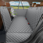 4 in 1 Dog Car Seat Cover for Back Seat, Waterproof Dog Hammock with Mesh Window and Side Flap Pet Car Seat Protector Dogs Backseat Cover for Cars, SUVs & Mid-Size Trucks