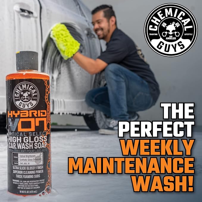CWS_808_16 Hybrid Foaming High Gloss Car Wash Soap (Works with Foam Cannons, Foam Guns or Bucket Washes) Safe for Cars, Trucks, Motorcycles, RVs & More, 16 fl oz, Orange Scent