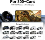 3.2 Inch Screen CarPlay AI Box, Wireless Adapter for Factory Wired or Wireless CarPlay Cars, Magic Streaming Video Box with Netflix YouTube TikTok, Android Auto, TF Card, Plug and Play