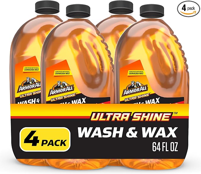 Ultra Shine Car Wash and Wax, Cleaning for Cars, Truck, Motorcycle, 64 Fl Oz, 4 Pack, 10346