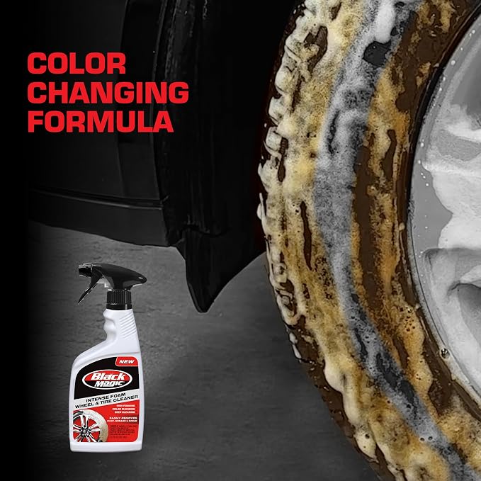 120228 Intense Foam Wheel & Tire Cleaner, High-Foaming Formula for Deep Cleaning, Removes Dirt, Grime & Brake Dust – Safe on All Wheels, 22 Fl Oz