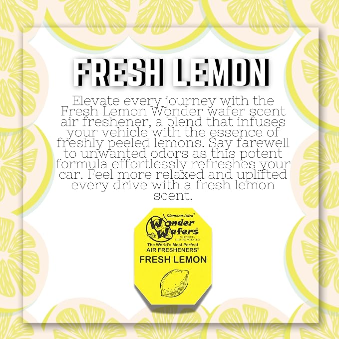 Wonder Wafers 75 Count Air Fresheners Individually Wrapped, Fresh Lemon Fragrance