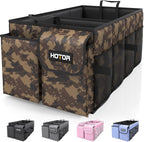 Trunk Organizer - Car Organizer, Foldable Trunk organizer for SUVs & Sedans, Sturdy Car Organization for Car Accessories, Tools, Sundries, Brown Camouflage, 2 Compartments, 21.3"×12.6"×10.6"