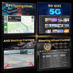 8 core 4+64G Android 15 Car Radio for Honda Odyssey 2005-2010 Stereo, 10.1 inch Screen with Wireless CarPlay Android Auto GPS Navigation WiFi Bluetooth Mirror Link DSP FM RDS + Backcup Camera