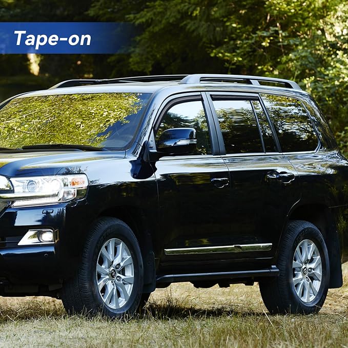 Window Visors Rain Guards for 2008-2016 Toyota Land Cruiser, Out-Channel Window Vent Wind Deflectors Visors Shades