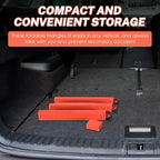 3 Pack Emergency Warning Triangles, Reflective Roadside Safety Triangle Kit with Storage Case, Foldable Hazard Reflective Triangles for Vehicles, Car Breakdowns, and Roadside Emergencies
