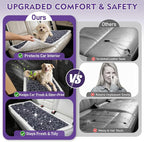 Backseat Dog Bed Mat for Car, Non-Slip Scratch-Resistant Dog Car Seat Cover, Soft Thick Pet Travel Cushion, Washable Back Seat Protector Blanket for Cars SUVs Trucks, 53 x 24 Inches