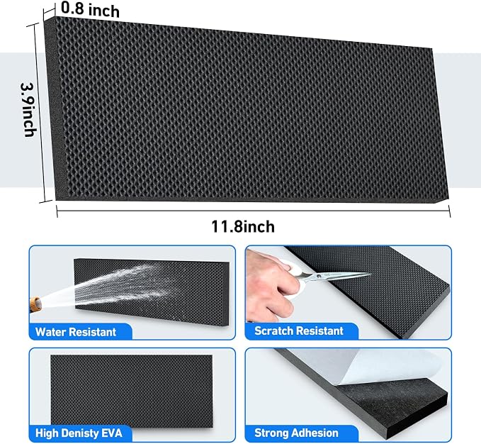 Garage Wall Protector, High Density EVA Foam Car Door Protector, Self-Adhesive Anti-Collision Wall Bumper Guard, Waterproof Scratch Resistant Parking Wall Edge Protector, Black