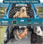 SUV Cargo Liner for Dogs with Side Flaps, Large (54" x 93") Water Resistant Trunk Cover, Non-Slip Pet Area Protector with Bumper Flap, Universal Fit for SUVs Sedans Vans, Paw Print
