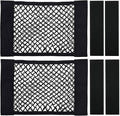 Universal Mesh Cargo Net Storage Net Wall Sticker Organizer Pouch Bag Storage Mesh Net for Car Trunk Storage Add On Organizers for Car Truck (15" x 9.5"(2 Packs, W/Loop))