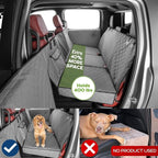 Standard Back Seat Extender for Dogs, Gray – As Seen on Shark Tank – Hard Bottom Platform for Cars, SUVs & Mid-Size Trucks – 400lb Support, Waterproof – Rigid Back Seat Cover for Dogs